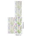 3D embossed electrostatic window film with purple iris flower pattern, 43x100cm size detail. - FDBL023 Iris / 43x100cm