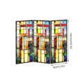 Mini ecran pliable acrylique detail, decor de table motif geometrique effet vitrail. - PFTYU007 / Emballage en Carton