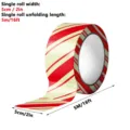 Weihnachten leuchtende Warnband rot weisse Streifen Klebeband Aufkleber 5cm mal 5m - YGJD003 / 5cmx2m