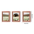 Middle Eastern style architectural wooden photo frame fridge magnet home decoration set. - MZCT412 / Set of 3