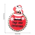 Calendario de cuenta atrás de madera de Navidad imán de nevera decoración 13,2x10cm - Estilo MZCT217