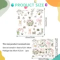 Easter bunny wall stickers window decals spring floral egg home decor removable art - CBCCHT020: Ultra-Transparent with Adhesive