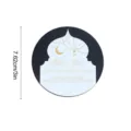 Middle Eastern style acrylic fridge magnet with mosque dome design and gold moon stars. - MZCT235: Style C (KT Board Mounted)