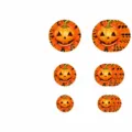 Halloween pumpkin stickers variant size option showing 11 inch 8 inch 6 inch with 4 stickers - HW002