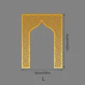Gold acrylic Islamic Mihrab wall sticker 120x90cm large geometric arch mirror decor. - JM1147: Size L