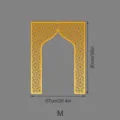 Gold acrylic mihrab wall sticker islamic geometric arch decor in size M 90x67cm - JM1147: Size M