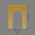 Gold acrylic Mihrab wall sticker Islamic geometric art arch decor XL size 150x112cm - JM1147: Size XL