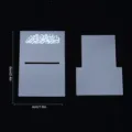 Clear acrylic book date holder stand with Arabic script for desktop decoration and display. - MBT045: 2mm Clear Acrylic