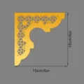 Adesivo murale d'angolo in acrilico con motivo a stella, stile orientale oro, 15 cm. - JM1203 Sinistra