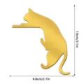 Gold acrylic cat wall sticker mirror switch decal home decoration ornament 6.8x7.8cm - JM1159 / KT Board Pack / Gold