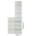 3D embossed floral glass window film, static cling decorative window sticker detail. - FDBL031 European Stained Glass