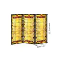 Mini paravent pliant en acrylique translucide avec motif bégonia pour déco de bureau. - PFTYU015 / Emballage en Carton