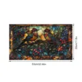Detailansicht des 3D Buntglas Fensteraufklebers mit schönen Vögeln und Beeren, 53x30cm. - Zwei Vögel Fruchtbaum(FDBL104) / Perlenbaumwolle Rolle
