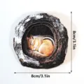 Wooden tree hole squirrel fridge magnet home decor detail closeup cute craft piece - Squirrel (MZCT538)