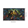 3D Buntglas Fensterfolie Statische Haftung Dekorative Folie fur Heimtextilien 53x30cm Vogel - Zwei Vögel Blumen Spielen(FDBL105) / Perlenbaumwolle Rolle