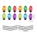 Autocollant de voiture ampoule réfléchissante magnétique de Noël variante 10x6.2cm - RFM031 : 12 ampoules + 6 câbles / Stickers magnétiques réfléchissants pour voiture