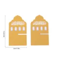 Gold acrylic Islamic date holder stand desk decoration arch shape 7cm 2 pieces set - MBT046: 2mm Double-Sided Gold Acrylic