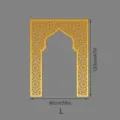 Islamic Mihrab golden acrylic mirror wall sticker Middle Eastern style decorative arch panel - JM1148: Size L