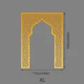 Gold acrylic mirror wall sticker, Middle Eastern style arch Mihrab decor, XL size 112x150cm. - JM1148: Size XL