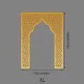 Golden acrylic Mihrab wall sticker Islamic geometric arch design XL size 150x112cm decor - JM1149: Size XL