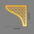 Adesivo angolare in acrilico dorato, decorazione murale geometrica stile mediorientale 15cm. - JM1204 Destra