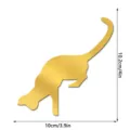 Gold acrylic cat wall sticker detail view, animal switch decor sticker, compact size display. - JM1162 / KT Board Pack / Gold