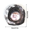 Wooden tree hollow hedgehog magnetic sticker detail view, showing product size and cute animal design. - Hedgehog (MZCT541)