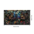 3D Buntglas Fensterfolie Eichhörnchen Dekoration statische Glasaufkleber 53x30cm neu - Zwei Eichhörnchen(FDBL109) / Perlenbaumwolle Rolle