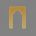 M size Middle Eastern style gold acrylic mirror wall sticker niche arch geometric decor - JM1151: Size M