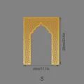 Middle Eastern style Mihrab gold acrylic mirror wall sticker, size S with details. - JM1151: Size S