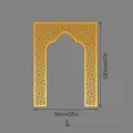 Gold acrylic mirror wall sticker Islamic geometric niche architectural decor size L - JM1153: Size L