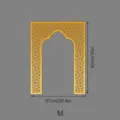 Golden acrylic Islamic geometric arch wall sticker, Middle Eastern style decor, size M 90x67cm. - JM1152: Size M