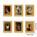 Mini funny duck resin picture frame refrigerator magnets home decor vintage art wall set - MZCT615-620 6-Piece Set