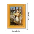 Funny goose wooden fridge magnet, cute bread biting animal photo frame home decor 8x6cm - MZCT617 (Single Pack) / Single Piece