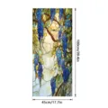 Decorative stained glass window film wisteria floral static cling privacy sticker 45x100cm - SBW-BL401 / 45x100cm