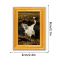 Funny goose oil painting wooden photo frame fridge magnet, perfect for home decor detail view. - MZCT618 (Single Pack) / Single Piece
