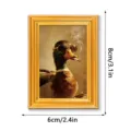 Funny mallard duck wearing sunglasses fridge magnet 3d wooden photo frame home decor item - MZCT620 (Single Pack)