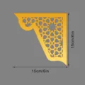 Vista dettagliata che mostra la misura di 15 cm e l'adesivo angolare geometrico in acrilico. - JM1216 Destra