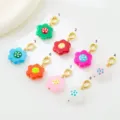 Bellissimo pendente fiore in vetro colorato DIY braccialetto collana accessori set - Stile 3 (ACC0079) / Stile 1