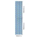 3D gebosseleerde bloemige raamfolie statisch klevende decoratieve glassticker thuis - FDBL034 / 43x200cm