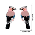 Adesivo angolare per porta uccello in legno decorazione murale casa design 10x4.8cm - Stile Uccello Testa Rosa (MZ1061)