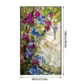 Stained glass window film floral privacy glass sticker decorative home window sticker 100x60cm - SBW-BL405: 60x100cm (EPE Foam Roll) / Water Ripple Glass Sticker