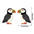 Adesivo per angolo porta in legno pulcinella di mare decorazione murale 10x8.7cm - Stile Pulcinella di Mare (MZ1065)