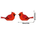 Adesivo murale d'angolo in legno uccello cardinale rosso per decorazione porta e finestra. - Stile Cardinale (MZ1066)