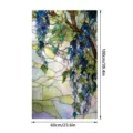 Stained glass window film wisteria flower decorative static cling privacy glass sticker 100x60cm - SBW-BL406: 60x100cm (EPE Foam Roll) / Water Ripple Glass Sticker