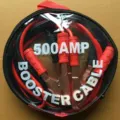Car emergency jumper cable 500AMP with storage bag, heavy duty battery booster cable for vehicle. - 500A Round Bag with Zipper