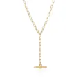 18k gold stainless steel t-bar pendant necklace y-shape minimalist clavicle chain jewelry - Y-Chain Toggle Style (NE0601款1)