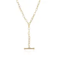 Gold T-bar necklace stainless steel toggle Y necklace dainty chain jewelry for women gifts - Oval Link Toggle Style (NE0601款2)