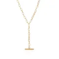 Gold Stainless Steel T-Bar Pendant Necklace Y-Shape Toggle Clasp Chain Jewelry Variant - Thin Y-Chain Toggle Style (NE0601款3)