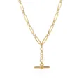 18k gold stainless steel paperclip chain necklace with t-bar toggle pendant fashion jewelry - Paperclip Chain Toggle Style (NE0601款6)